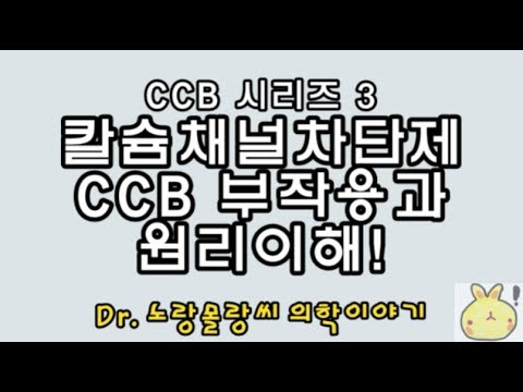 칼슘채널차단제(CCB, calcium channel blocker) 부작용(side effect)과 원리이해