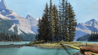 How To Paint Mountains Deatails With Acrylic paints | Time Lapse | #58