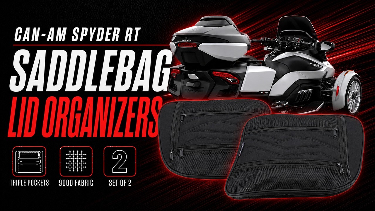 EvolutionR Premium Saddlebag Door Lid Organizers for the Can-Am