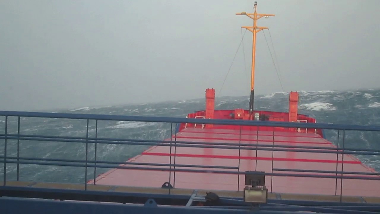 Storm in the English Channel - YouTube