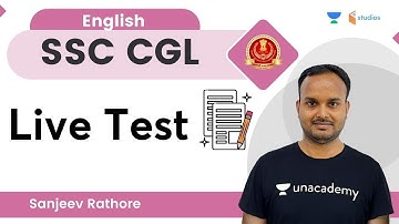 Live Test | English | SSC CGL | By Sanjeev Rathore Sir | wifistudy studios