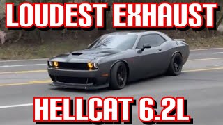 Top 4 LOUDEST EXHAUST Set Ups for Dodge Challenger Hellcat 6.2L SUPERCHARGED V8!