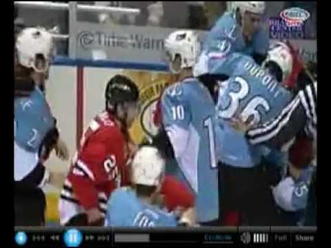 Rockford IceHogs and Milwaukee Admirals Bench Brawl