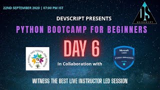 Python BootCamp || DAY 6 || DevScript Wealth
