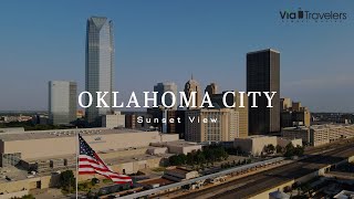 Oklahoma City, Oklahoma | Drone at Sunset [4K HD]