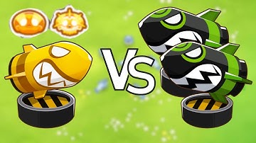 God Boosted moab mauler vs. 2 moab eliminator (Bloons TD 6)