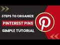 How to organize Pinterest pins