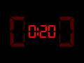 SILENT - 20 Second Countdown Timer - LCD Bold - Red