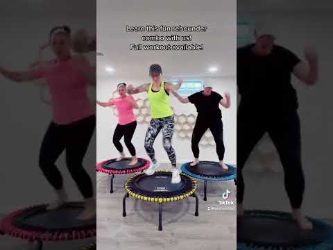 Learn a rebounder combo! #shorts #rebounder #workout