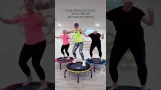 Learn a rebounder combo! #shorts #rebounder #workout