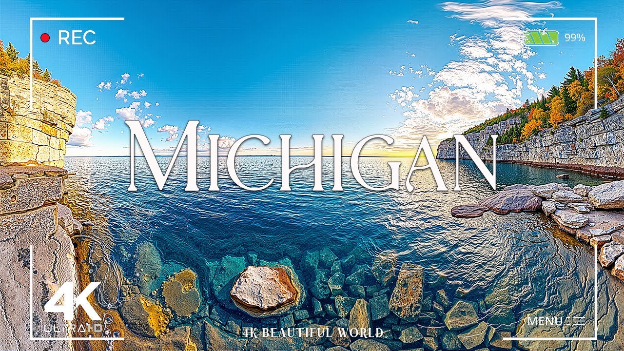 Michigan 4K Nature Relaxation Film - Relaxing Piano Music - Beautiful Landscape