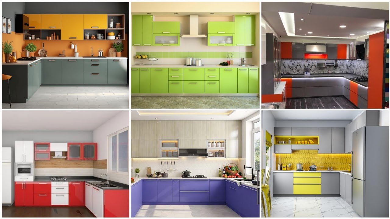 Trendy kitchen colour combination ideas for modular kitchen cabinet and ...