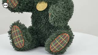 Steiff 006036 Teddies For Tomorrow Green Christmas Teddy Bear @teddybeartreasures2860