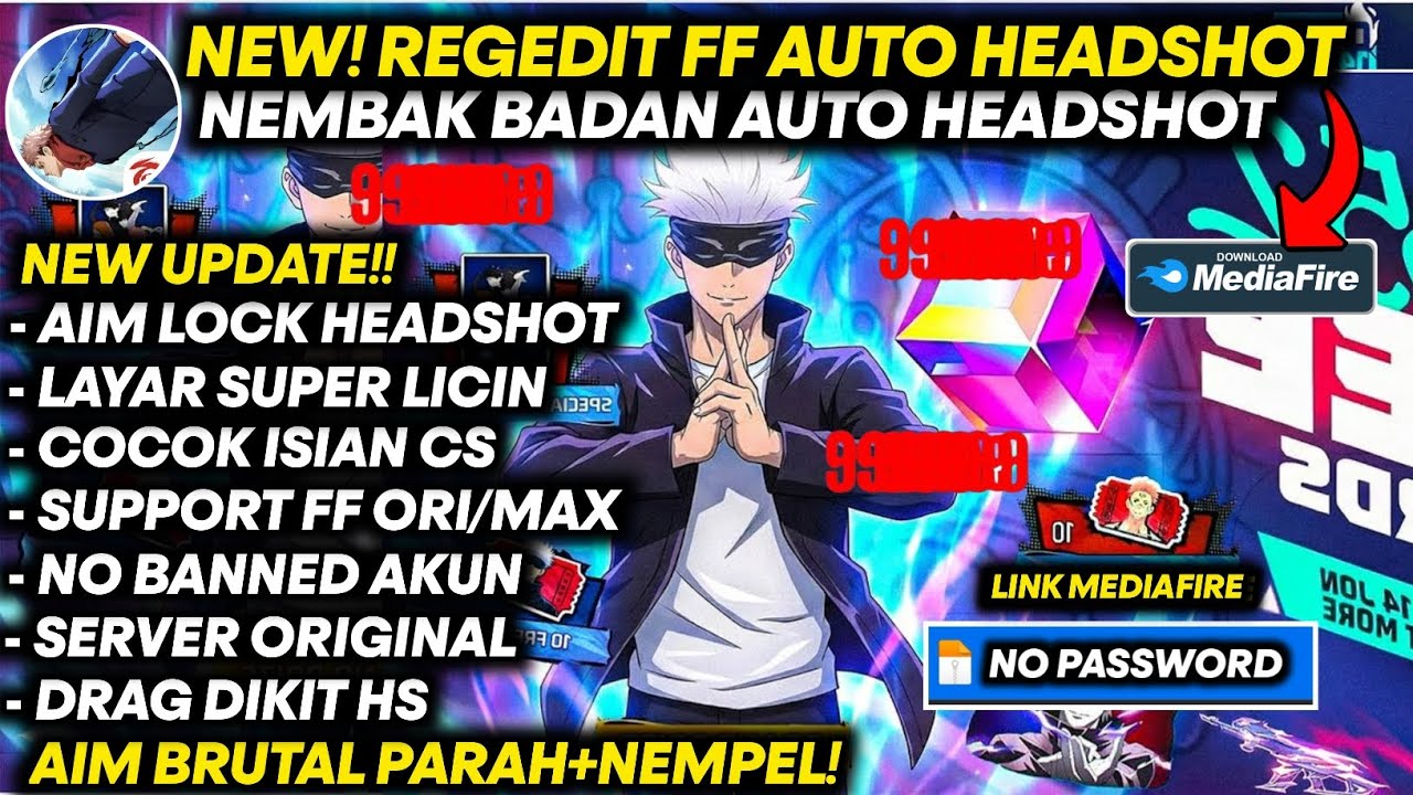 NEMBAK BADAN HS100%‼️ REGEDIT FF AUTO HEADSHOT TERBARU 2026 ANTI SERVER CHEAT & ANTI BANNED