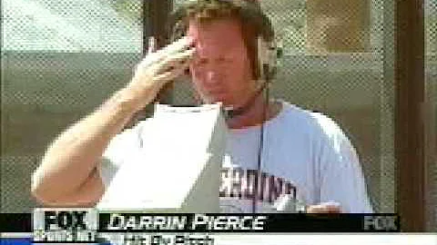 Darrin Pierce Gets hit by a pitch on Fox