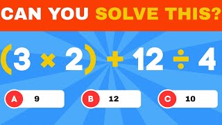99% FAIL This Maths Quiz!  | Easy, Medium & Hard Levels!