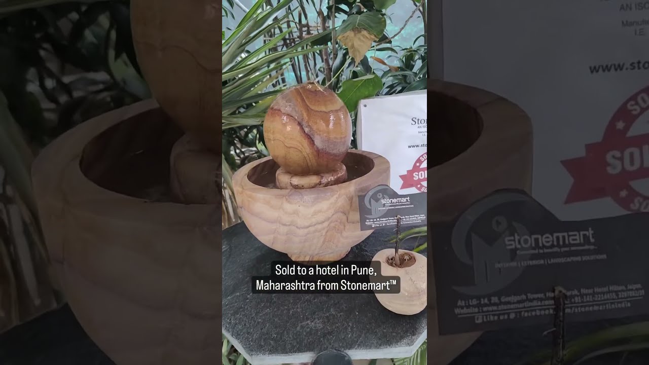 SMALL SPHERE FOUNTAIN SOLD TO A HOTEL IN PUNE, MAHARASHTRA FROM STONEMART™ 