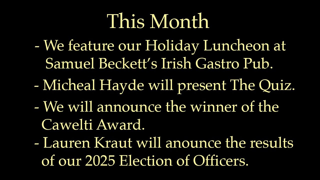 MWOTRC December 2025 Luncheon