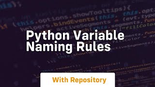 python variable naming rules