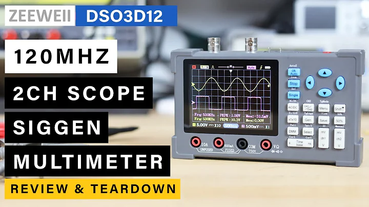Zeeweii DSO3D12 ⭐ 2Ch 120Mhz Osciloscope + Multimeter + Function Generator