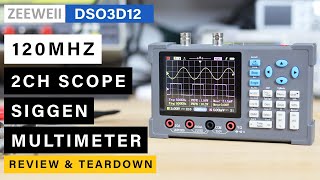 [NEW] Zeeweii DSO3D12 ⭐ 2Ch 120Mhz Osciloscope + Multimeter + Function Generator