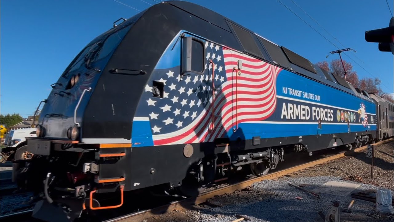 NJ Transit ALP-45DP #4502 (Armed Forces) “K5LLA Horn” NJCL Train