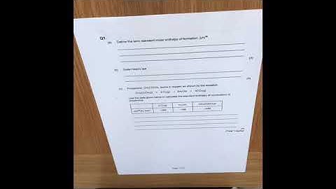 A Level Chemistry Exam Practice: Calculating an enthalpy change using Hess’ Law model answer