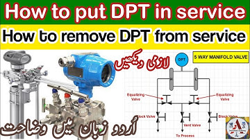 How to put in service and take out of service of a DPT | 5 way Manifold Valve | DP Transmitter