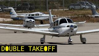 Piper Cherokee Warrior II & Diamond DA40-180 Diamond Star Double Takeoff