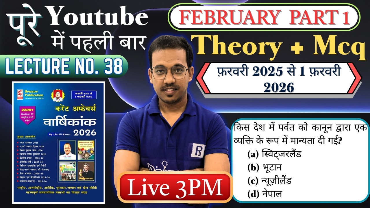February Part 1 | Speedy Current Affairs | Page by Page | Theory + MCQ