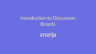Introduction to Discussion Boards