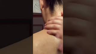 ASMR A Soothing Neck Massage UP CLOSE is All You Need! #asmr #shorts #neckmassage