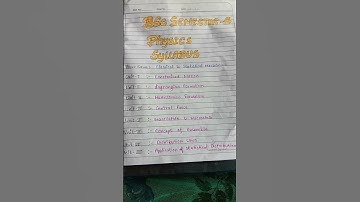 BSC semester 5th physics syllabus ll 3rd year semester 5th physics syllabus 2025