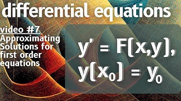 Numerically approximating first order equations -- differential equations 7