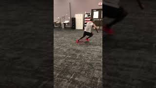Crossover run + hip turn decel