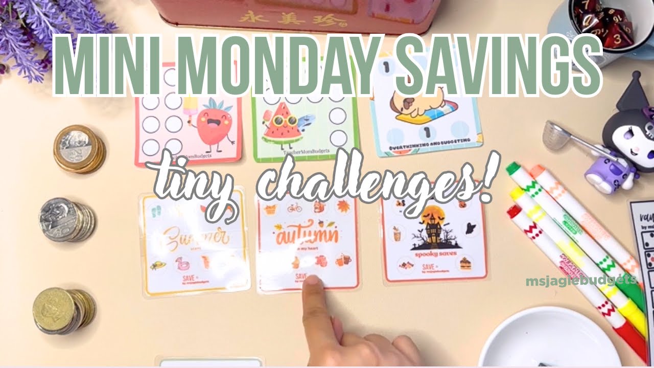 Mini Monday Savings || 8 mini challenges || MsJAgieBudgets - YouTube