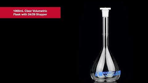 1000mL Clear Volumetric Flask with 24/29 Stopper | U.S. Plastic Corporation®
