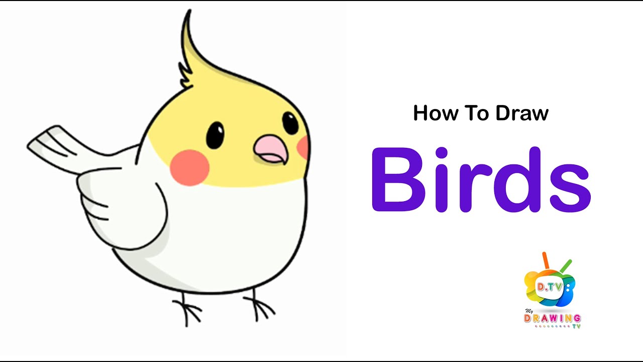 How To Draw A Bird | Easy Drawing Step By Step | #83 - YouTube
