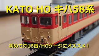 【初めてのHOゲージにオススメ】KATO製キハ58系走行動画 16番ゲージ鉄道模型