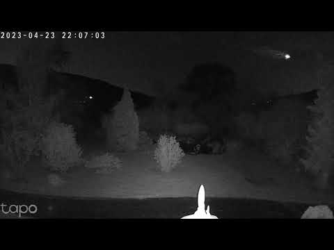 Incredible CCTV footage captures moment shooting star lights up the night sky above house