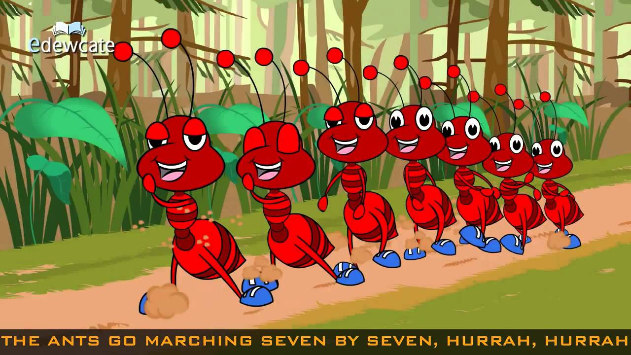 The ants go marching one - YouTube