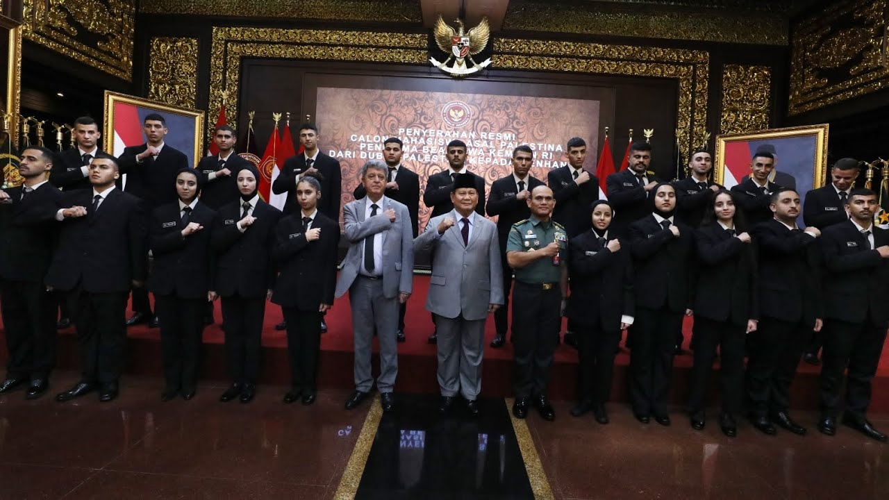 Menhan Prabowo Sambut Kedatangan 22 Calon Kadet Dari Palestina