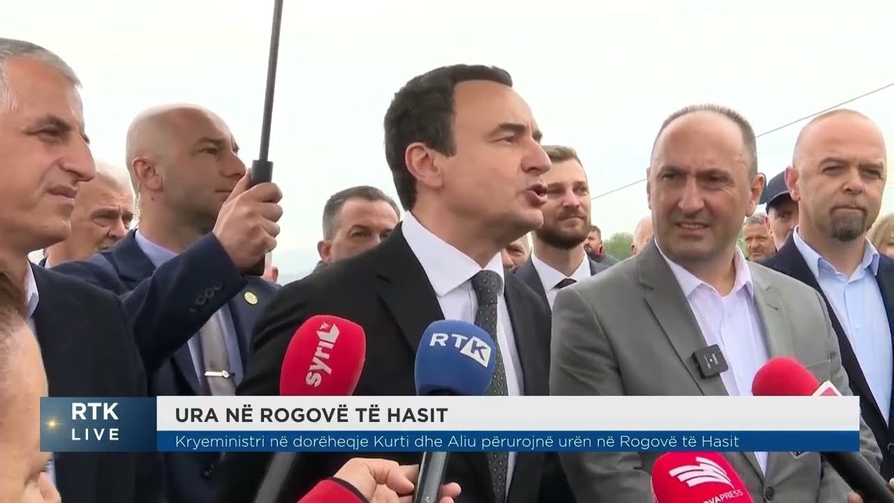 Kryeministri në dorëheqje Kurti, bashkë me ministrin në dorëheqje Aliu, përurojnë urën në Rogovë