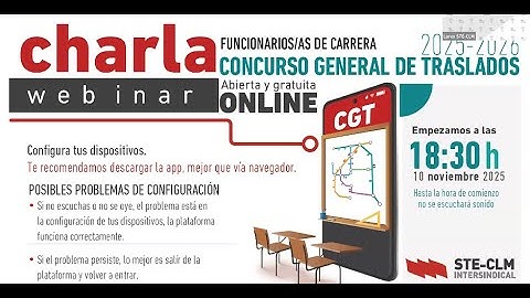 CHARLA CGT 2025.  GENERAL PARA FUNCIOANARIADO DE CARRERA