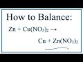 Chemical Reactions and Balancing Equations