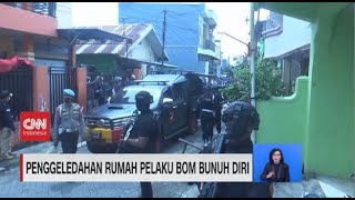 Penggeledahan Rumah Pelaku Bom Bunuh Diri di Makassar