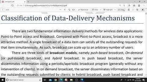 Data Dissemination | Mobile Computing