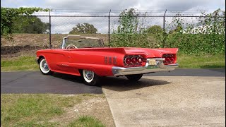 1960 Ford Thunderbird T Bird Convertible 430 engine in Red & Ride on My Car Story with Lou Costabile