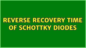 Reverse recovery time of Schottky diodes