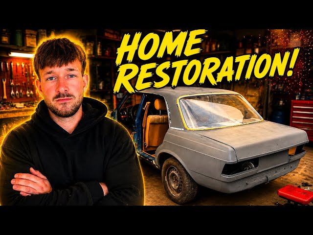 RESTORING MY OLD MERCEDES AT HOME!! (pt 1) - YouTube